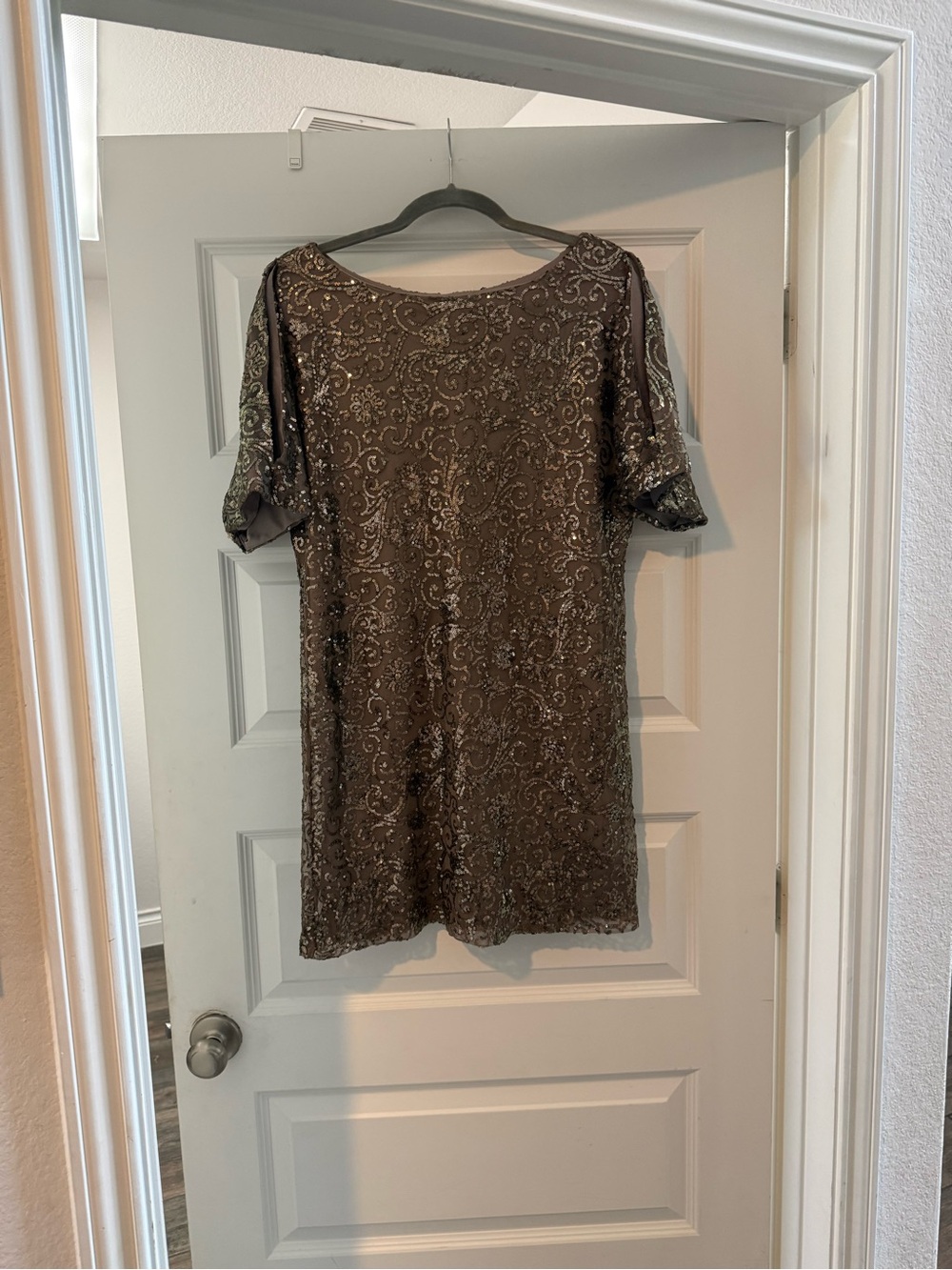 Scarlett Brown Sequin Short Dress